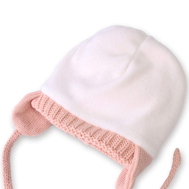 Paladoo Baby Beanie Hat Warm Fleece Lining 0-6 Months Winter Pink - Image 4